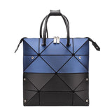 Matte Colorblock Bags Women Geometry Handbag Casual Luminous Shoulder Bag
