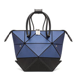 Matte Colorblock Bags Women Geometry Handbag Casual Luminous Shoulder Bag