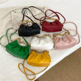 Women's Solid Shoulder Bag Chain Business Handbag
