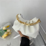 Women's Solid Shoulder Bag Chain Business Handbag