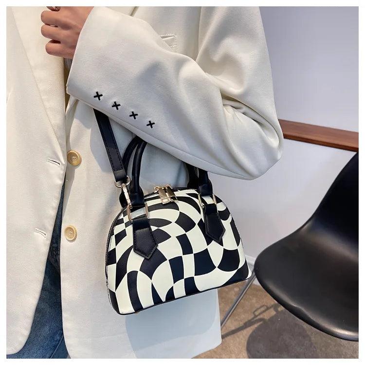 Checkered Sweet Preppy Style Novelty Handbag Casual Purse for Girls