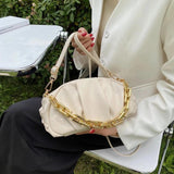 Thick Chain Small PU Leather Crossbody Shoulder Bags For Women