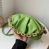 Thick Chain Small PU Leather Crossbody Shoulder Bags For Women