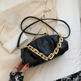 Thick Chain Small PU Leather Crossbody Shoulder Bags For Women