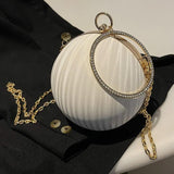 Women Spherical Handbag Mini Purse Chain Shoulder Bag