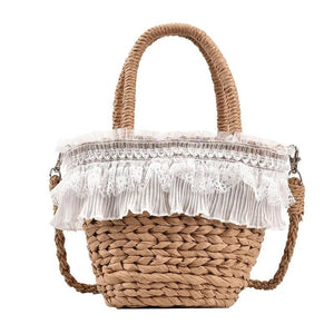Straw Beach Bag Rattan Bags Shoulder Bag Bohemian Summer Vacation Handbags