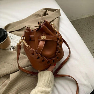 Net Red Shoulder Cross Body Bucket Bag for Fall/Winter