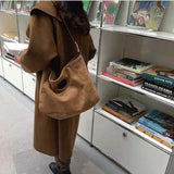 Shoulder Bags Women Large Capacity Wide Strap Autumn All-match Casual Totes