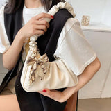 Women's Small PU Leather Underarm Tote Bag