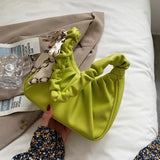 Women's Small PU Leather Underarm Tote Bag