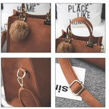 Vintage Matte Women's Crossbody Bag Large Capacity Tote Handbags