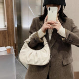 Solid Cloud Handbags Women's Shoulder Bags Versatile Handbag