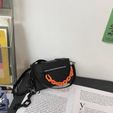 Thick Chain Casual Messenger Bag Hip Hop Handbag Mini Shoulder Bag