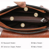 Vintage Casual Flap Shoulder Bags For Women High PU Leather Small Crossbody Bag