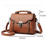 Vintage Casual Flap Shoulder Bags For Women High PU Leather Small Crossbody Bag