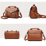 Vintage Casual Flap Shoulder Bags For Women High PU Leather Small Crossbody Bag