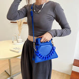 Vintage Square Handle Clutches Small Hand Bag Women Crossbody Bag