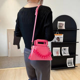 Vintage Square Handle Clutches Small Hand Bag Women Crossbody Bag
