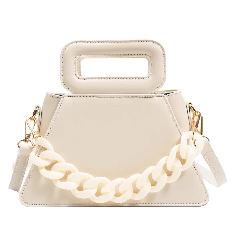 Vintage Square Handle Clutches Small Hand Bag Women Crossbody Bag