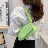 Leather Shoulder Bag Women's Handbag Spring Flap Armpit Purse Pouch