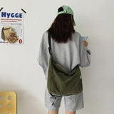 Canvas Women's Shoulder Bag Tote Casual Solid School Handbag for Women Travel