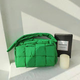 Cotton Crossbody Bag Quilted Down Padded Shoulder Small Handbags