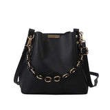 Women's Chain Tote Bucket Bag High-quality Pu Leather Handbag