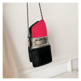 Lipstick Shape Shoulder Bag Small Handbag Lady Chain