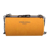 Matte Leather Crossbody Bag Chain Shoulder Handbag
