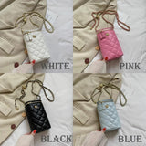 Mini Cross-Body Rhomboid Chain Bag