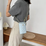 Mini Cross-Body Rhomboid Chain Bag