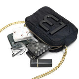 Spain Style Women Shoulder Bag Leather/Nylon Crossbody Commuting Bag