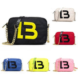 Spain Style Women Shoulder Bag Leather/Nylon Crossbody Commuting Bag