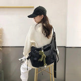 Harajuku Techwear Canvas Sling Bag Gothic Crossbody Bags For Women Handbag