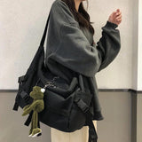 Harajuku Techwear Canvas Sling Bag Gothic Crossbody Bags For Women Handbag