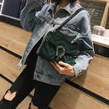 Soft Leather Chain Shoulder Bag