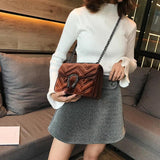 Soft Leather Chain Shoulder Bag