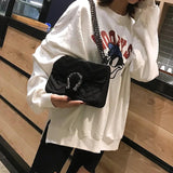 Soft Leather Chain Shoulder Bag