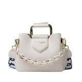 Women's Bucket Bag with Thick Chain Shoulder Strap
