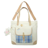 Large Capacity One Shoulder Canvas Bag Women Handbag Student School Tote Shopper