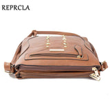 Double Layer Shoulder Bag High PU Leather Women Messenger Bags