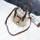 Summer Beach Rattan Woven Straw Bag Big Shoulder Tote Bohemia Handbag