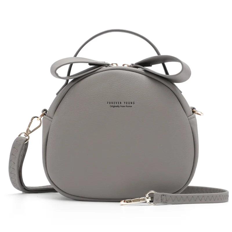 WEICHEN Round Handbag Women Geometrical Ladies Shoulder Bag Soft Leather Female