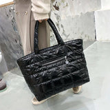 Warm Ultralight Tote Bag Large Quilted Handbag for Women