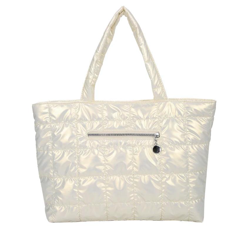 Warm Ultralight Tote Bag Large Quilted Handbag for Women