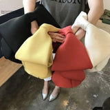 Female Pink Spliced Bow Handbag for Girl Shoulder Bag