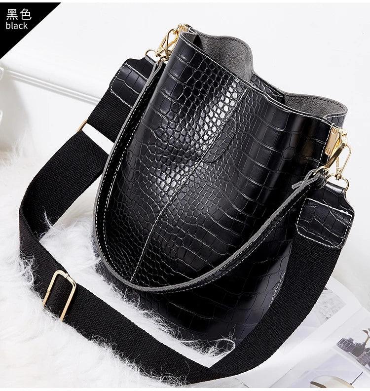 Croco Vintage Women Hand Bag Designers Handbags Women Shoulder Bags