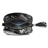 Music Note Piano Crossbody Bag Chain Messenger Shoulder Bag