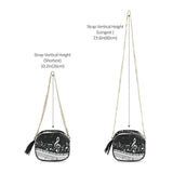 Music Note Piano Crossbody Bag Chain Messenger Shoulder Bag