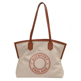 Large-Capacity Canvas Shoulder Bag for Fashionable Literary Fans